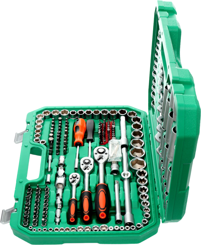 Large Socket and Open-End Wrench Set KD307 216pcs. Case