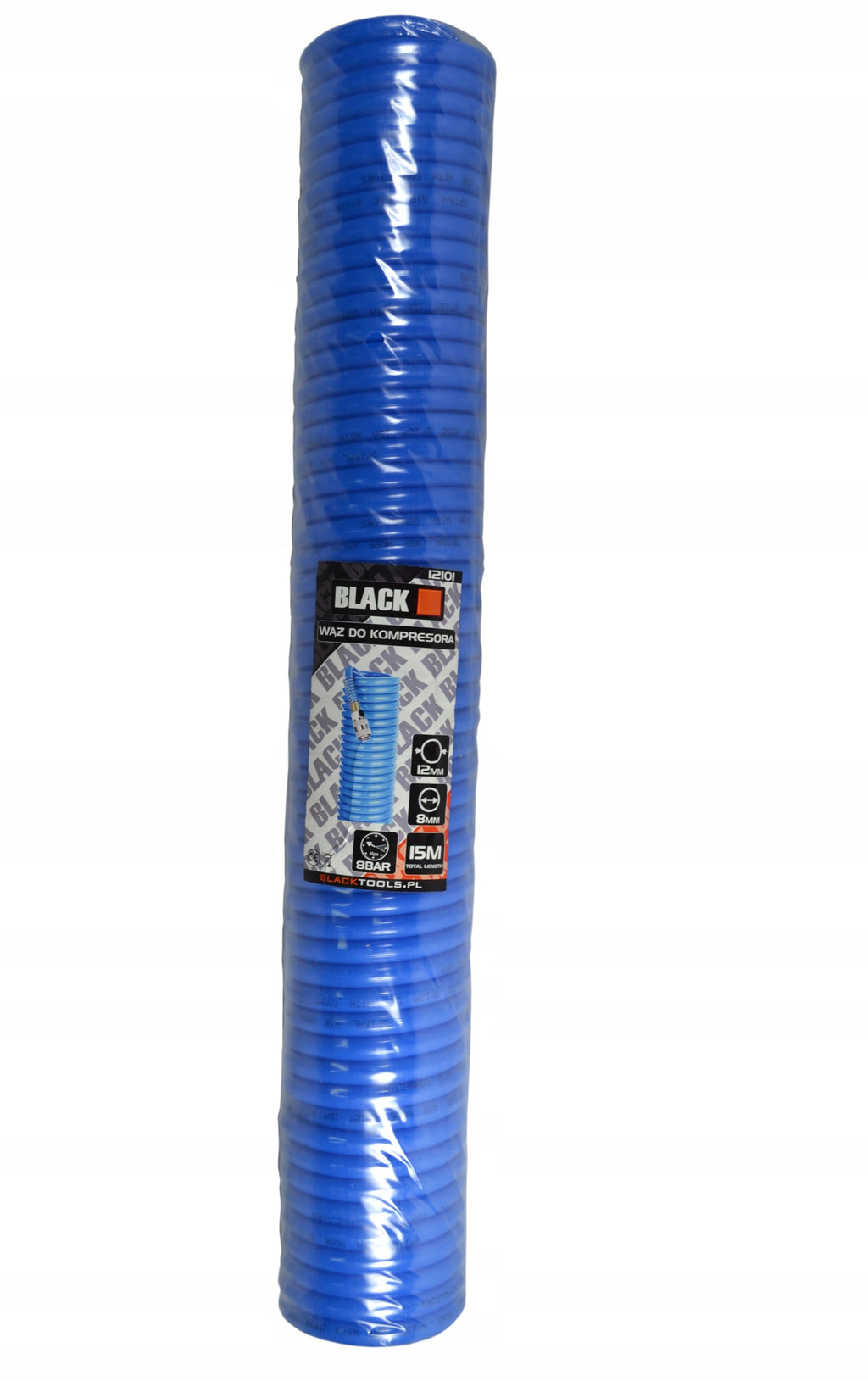 Elastne spiraalvoolik kompressorile 15m kiirliitikutega, Black