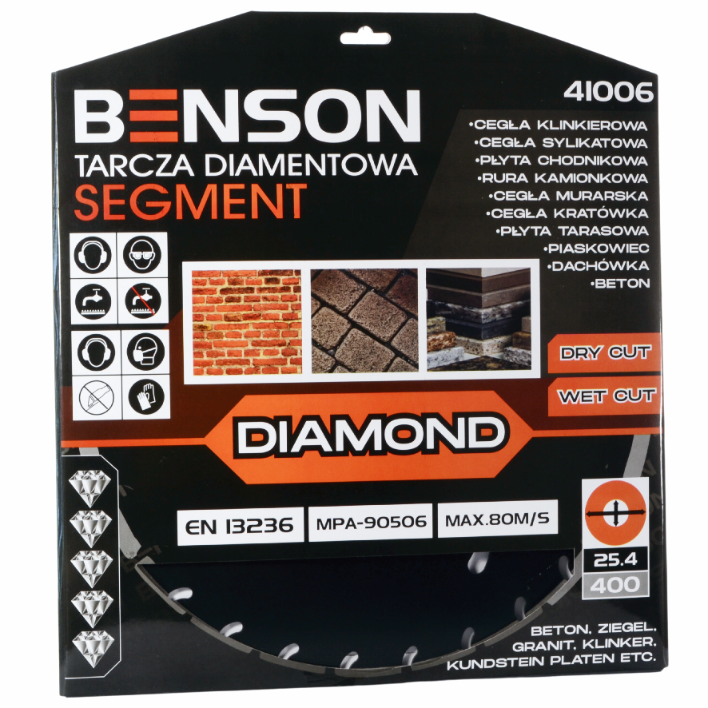 Benson teemantketas 400x10x25.4 segment