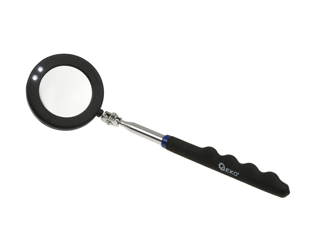 Telescoping inspection mirror with lamp 265-920 mm
