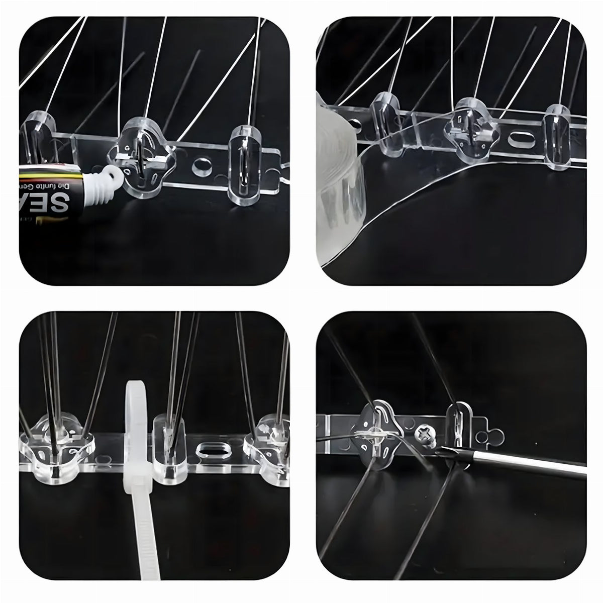 Stainless Steel Metal Bird Spikes for Windowsills and Ledges 50 cm 100 pcs