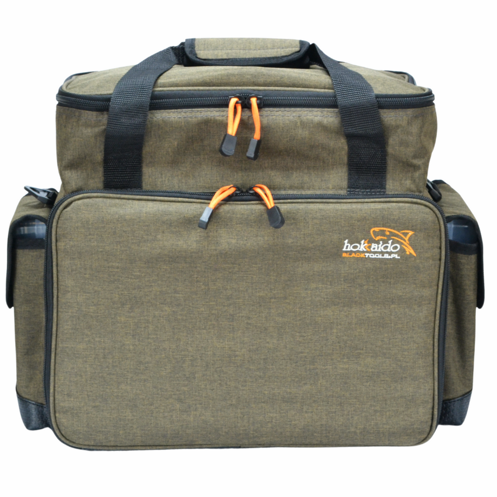 Suur Hokkado kalastuskott õlarihmaga, 6 karpi, jäik põhi, 35x47x23 cm