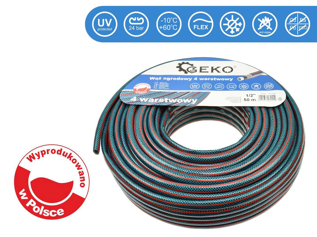Garden hose, 4-layer, 1/2" 50 m GEKO