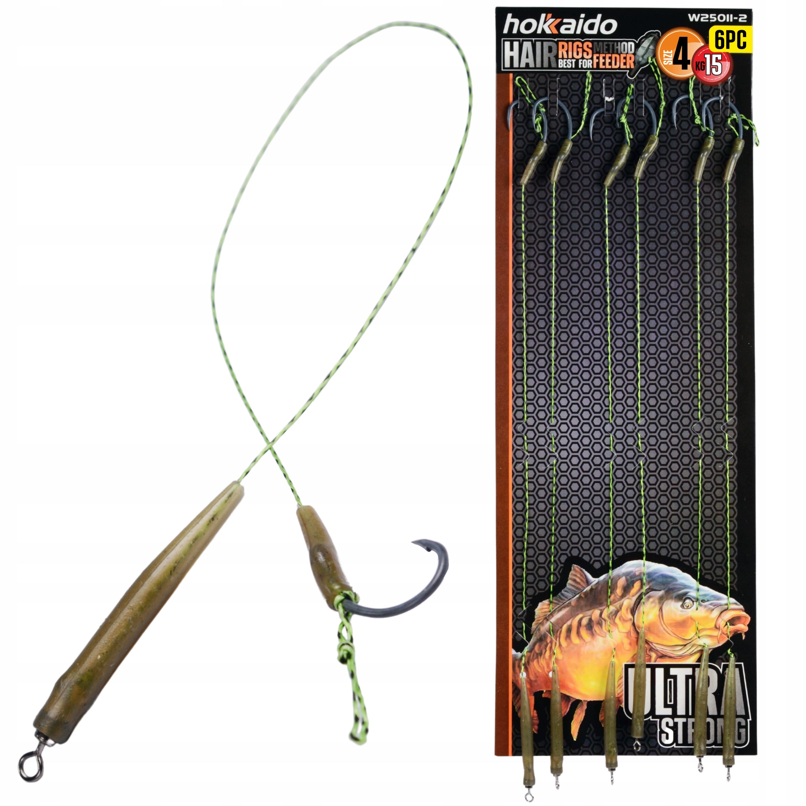 Hokkaido karpkalaliider 20cm konksu suurus 4 koos juustega