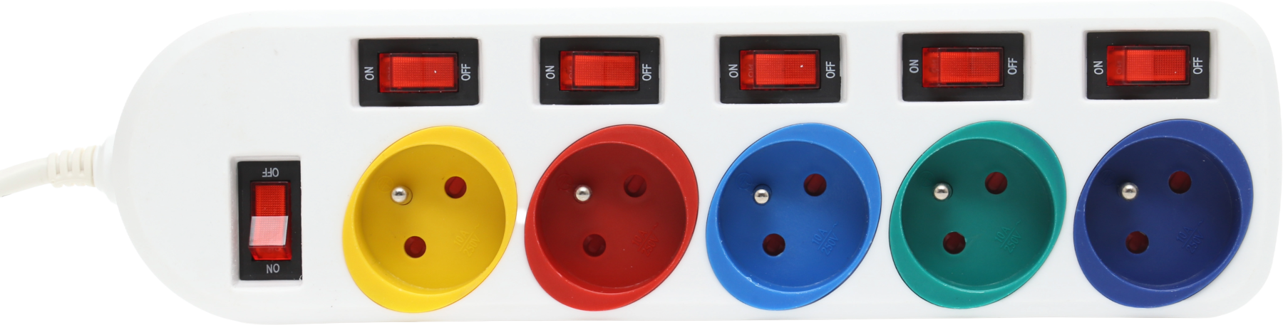 Extension cord 1.5m 5 sockets WHITE KD4000