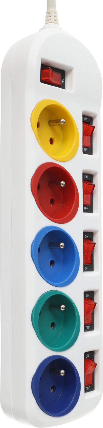 Extension cord 1.5m 5 sockets WHITE KD4000