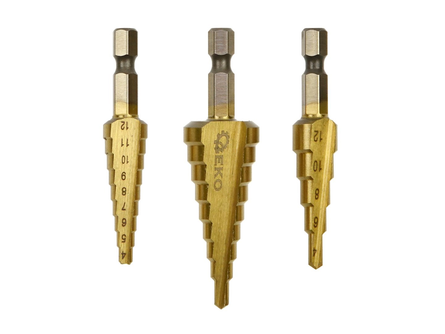 Step drill  set 1/4" hex (3-12,4-12,4-20mm)
