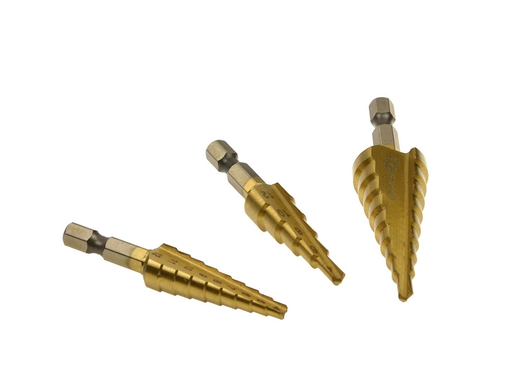 Step drill  set 1/4" hex (3-12,4-12,4-20mm)