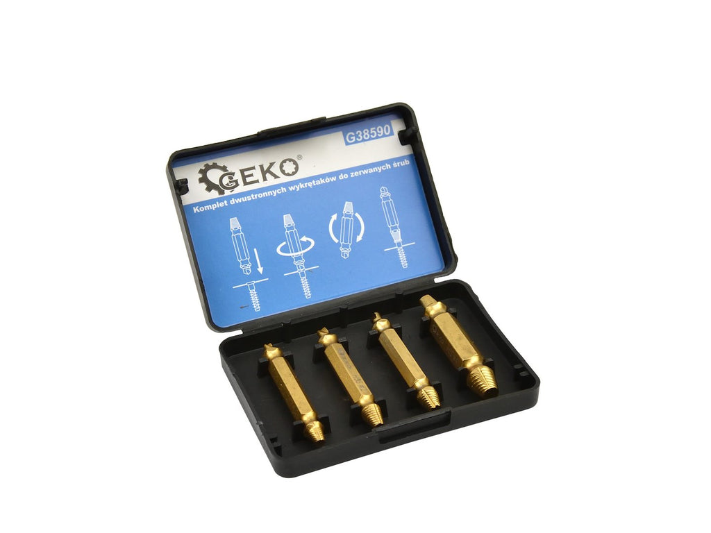 HSS 4 pcs/set double-side screw extractor set