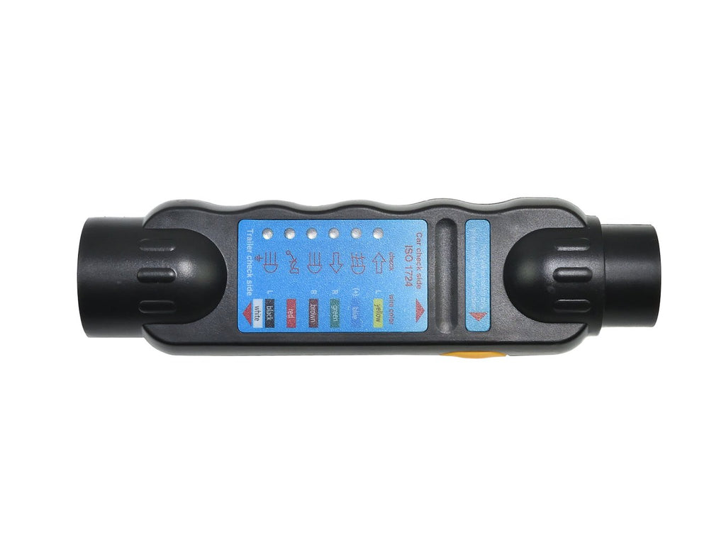 Socket and plug tester for truck trailer + adapters 13/7 7/13