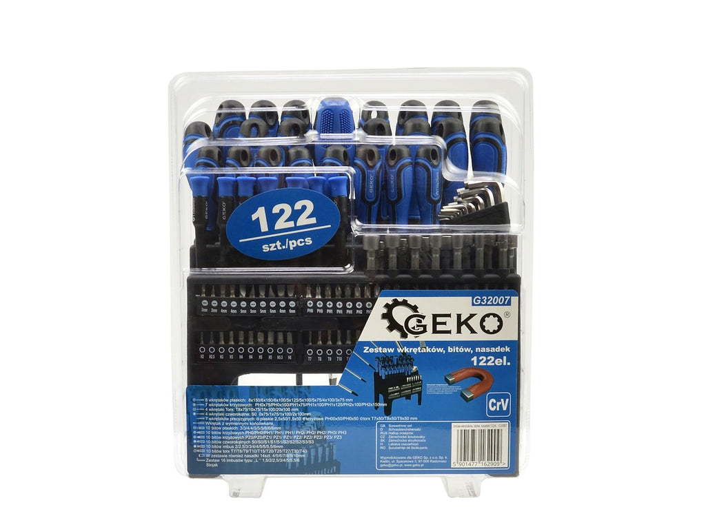 Set of screwdrivers and bits, 122 pcs