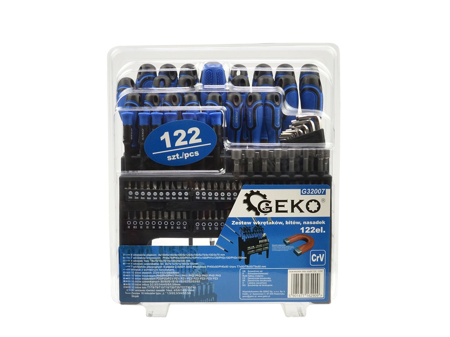Set of screwdrivers and bits, 122 pcs