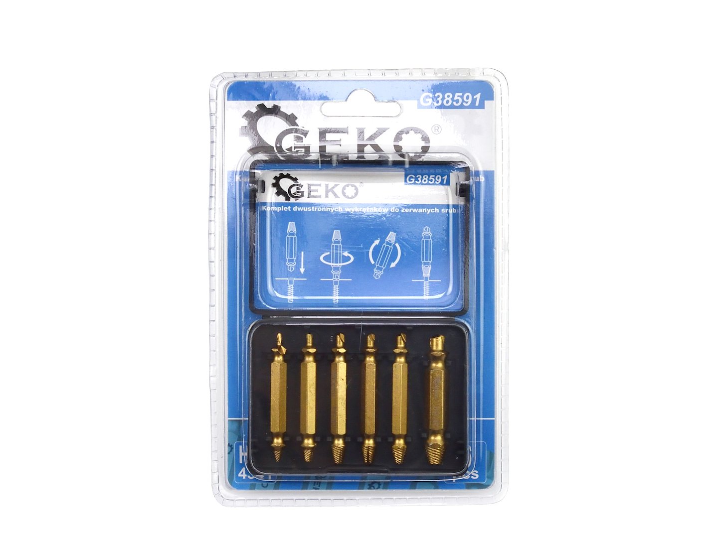 HSS4341 6 pcs/set double-sided screw extractors