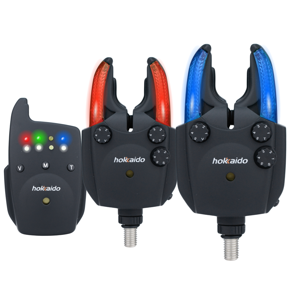 Set of Hokkaido Fishing Alarms 2+1 with Control Unit, Night Mode, and Memory