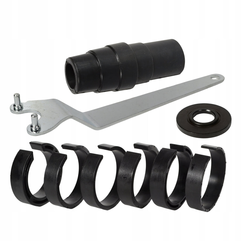 Dust Extraction Shield for 180mm Grinder Black Premium with Adapters