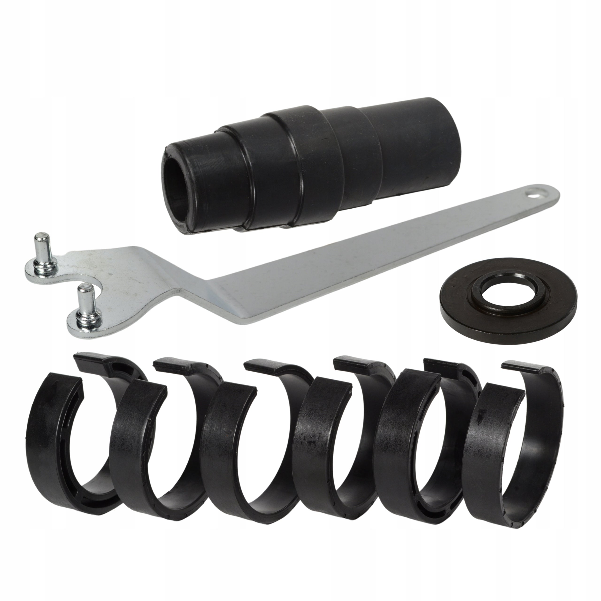 Dust Extraction Shield for 180mm Grinder Black Premium with Adapters