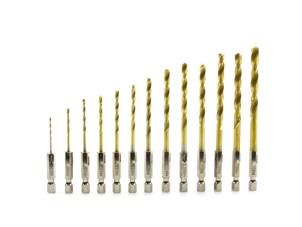 Set of drills 1.5-6.5 mm, 13 pcs, HEX