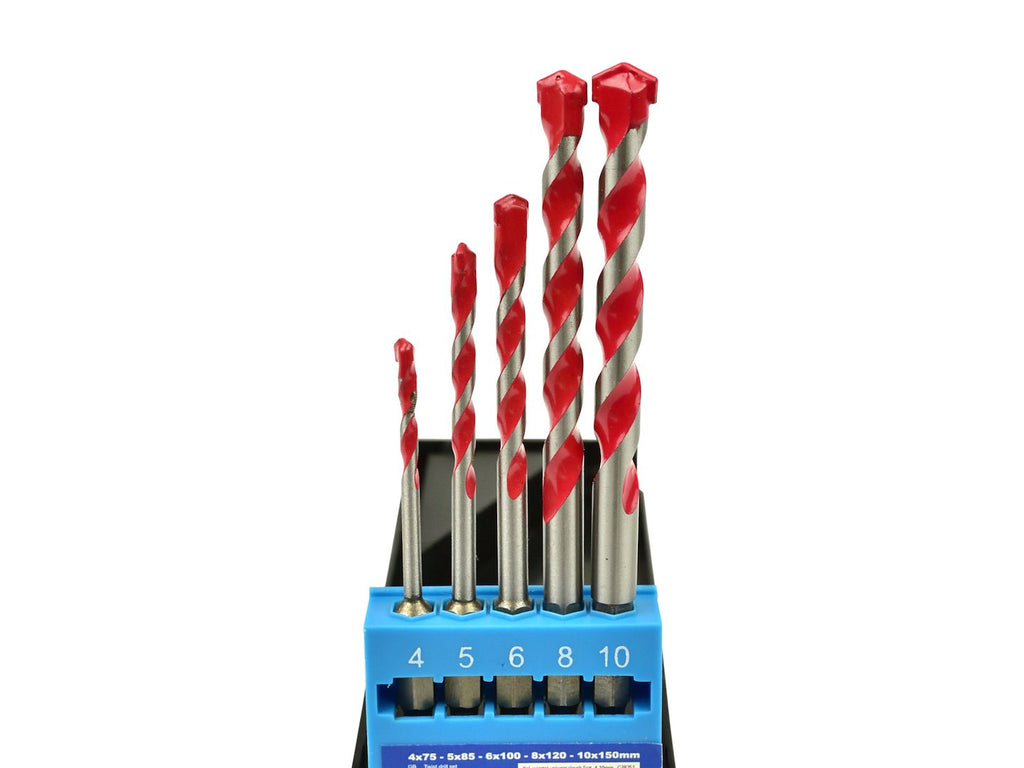 5 pcs set of universal drills 4-10 pcs