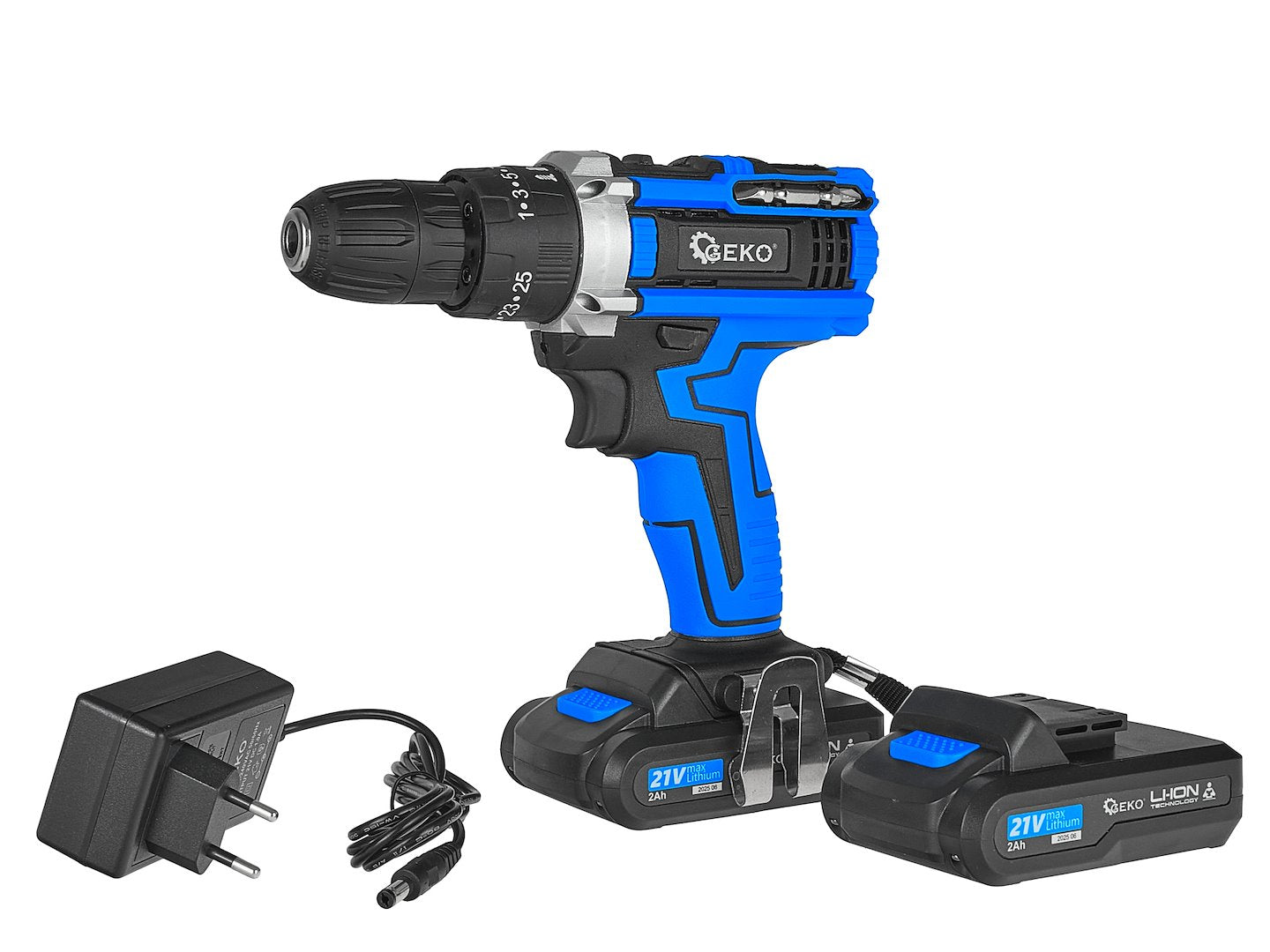 Cordless drill with impact function 21V 2xbattery 2ah