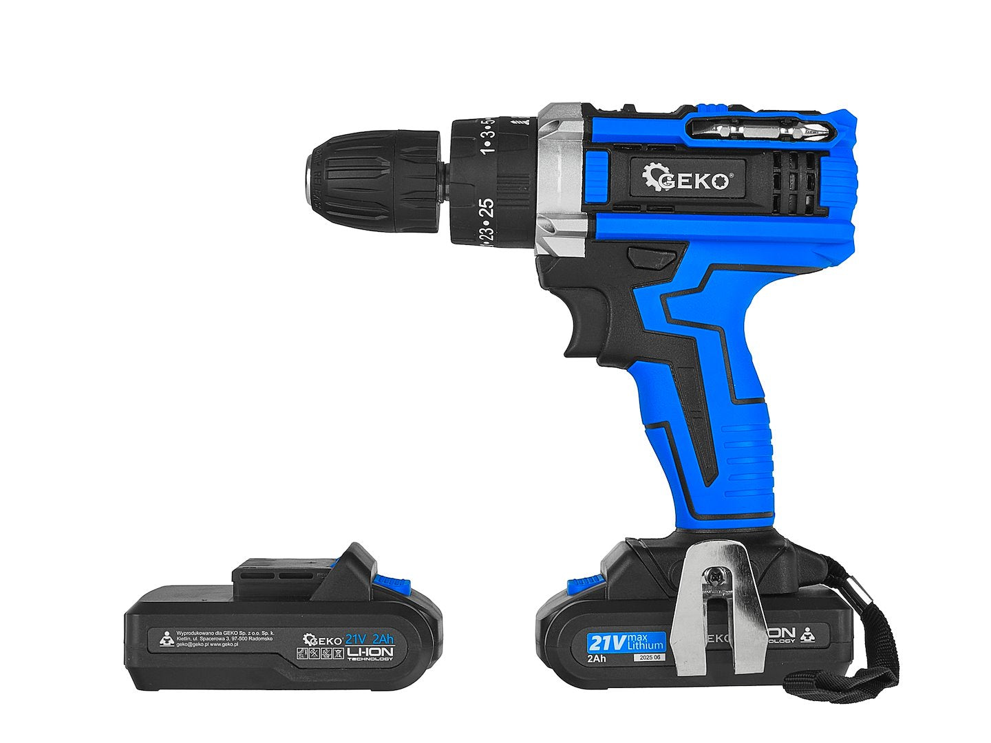 Cordless drill with impact function 21V 2xbattery 2ah