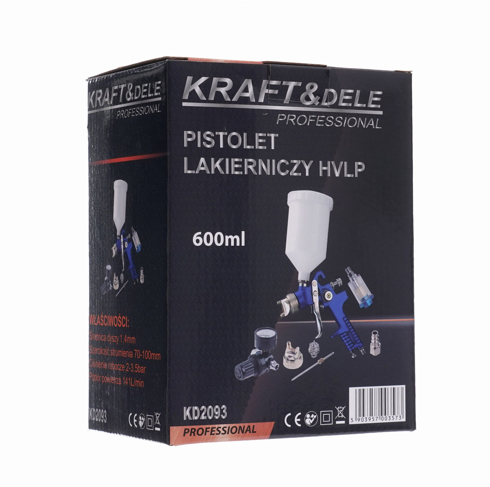 HVLP 600ml pihustuspüstol KD2093 (A34)