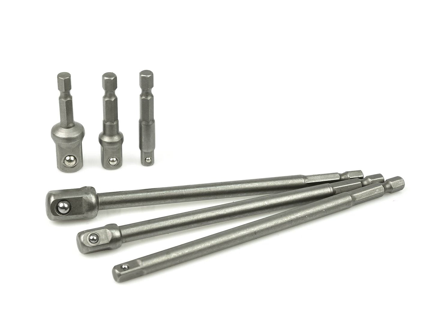 6-Piece Socket Adapter Set HEX 1/4" 3/8" 1/2"