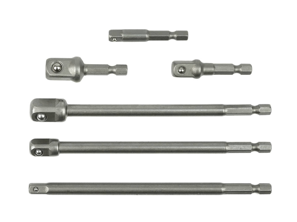 6-Piece Socket Adapter Set HEX 1/4" 3/8" 1/2"