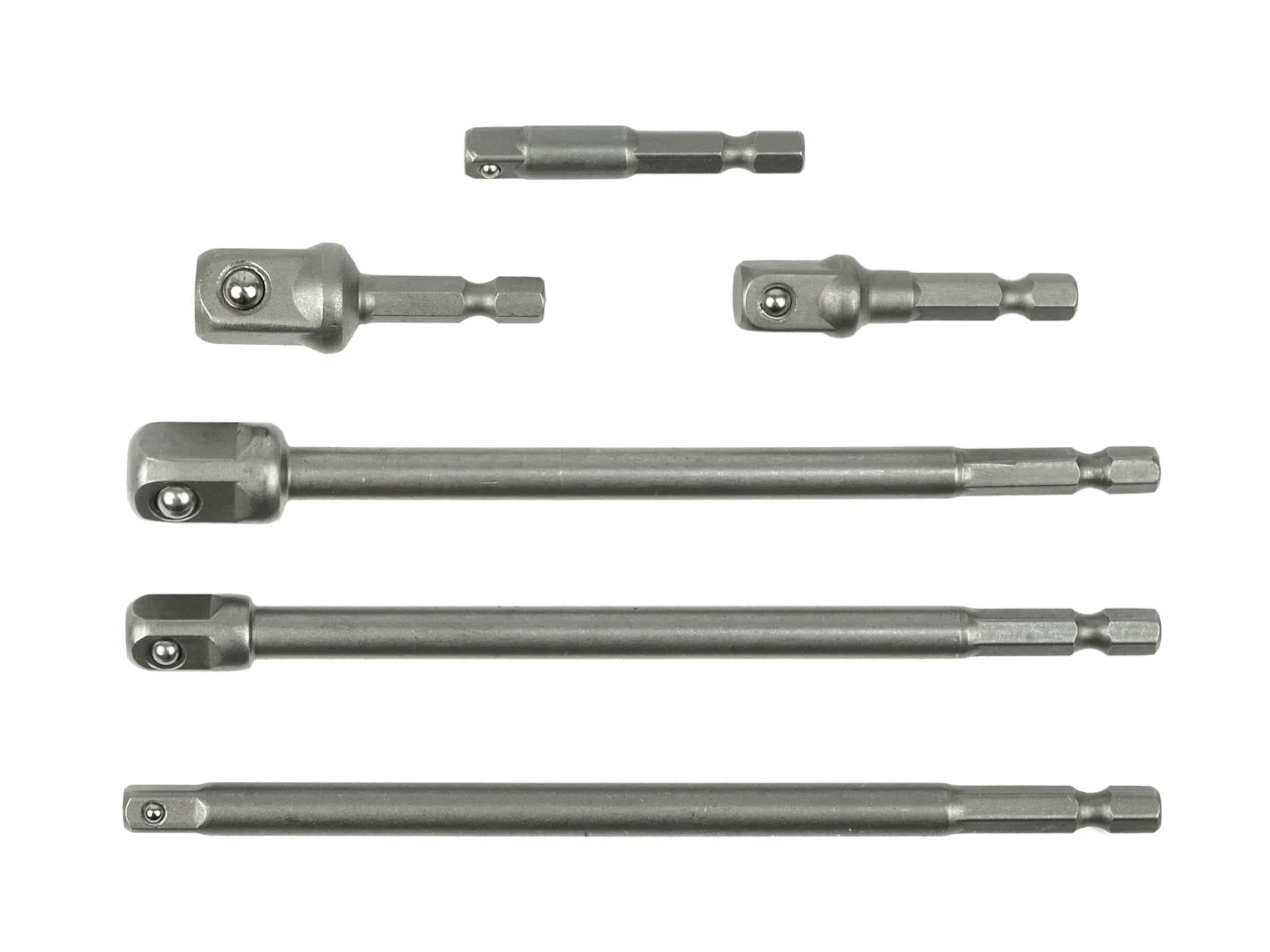 6-Piece Socket Adapter Set HEX 1/4" 3/8" 1/2"