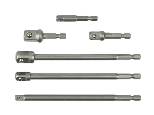 6-Piece Socket Adapter Set HEX 1/4" 3/8" 1/2"