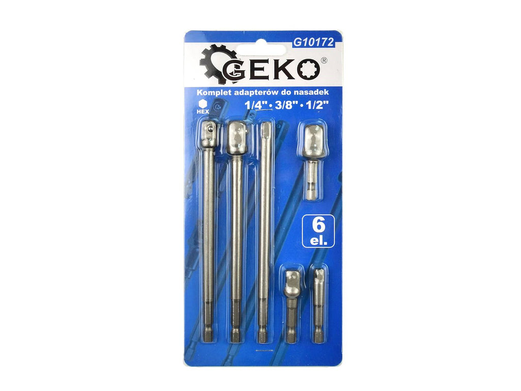 6-Piece Socket Adapter Set HEX 1/4" 3/8" 1/2"
