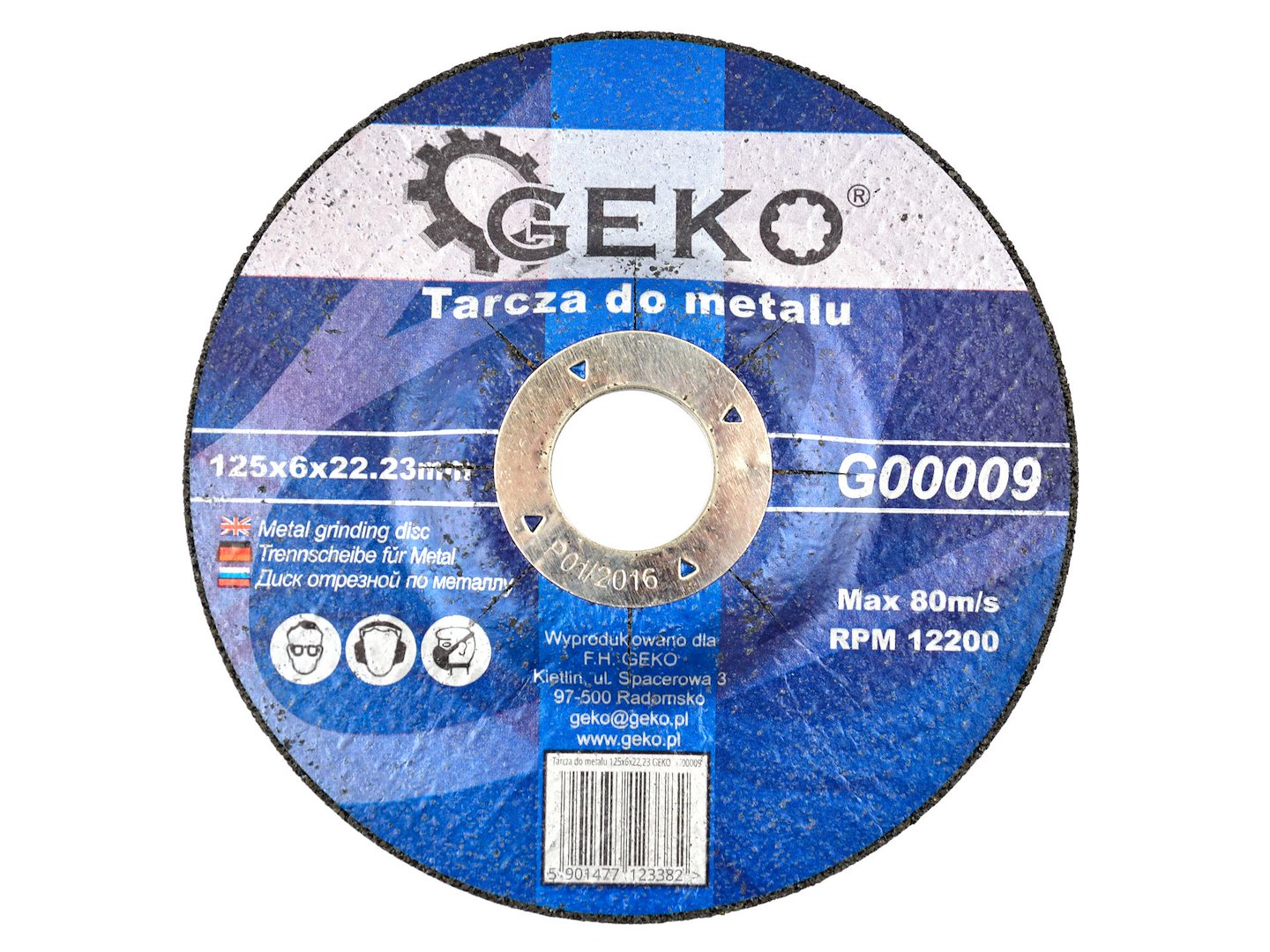 GEKO Metal Cutting/Grinding Disc 125 x 6,0 x 22,23 mm
