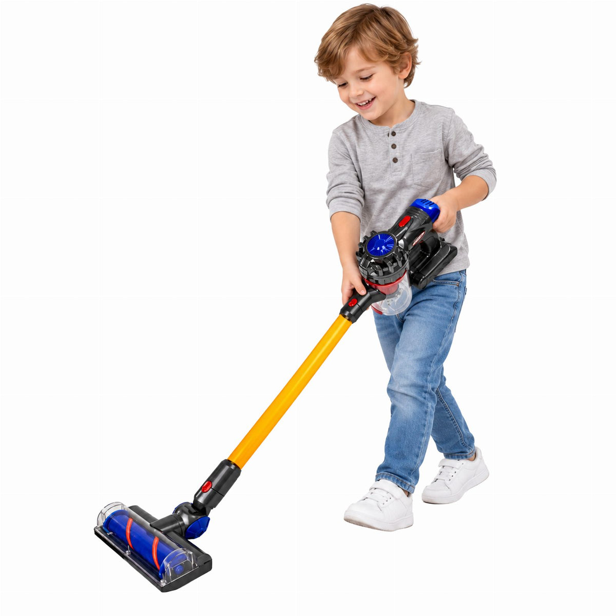 Children's Toy Vacuum Cleaner with Interchangeable Nozzles and Balls