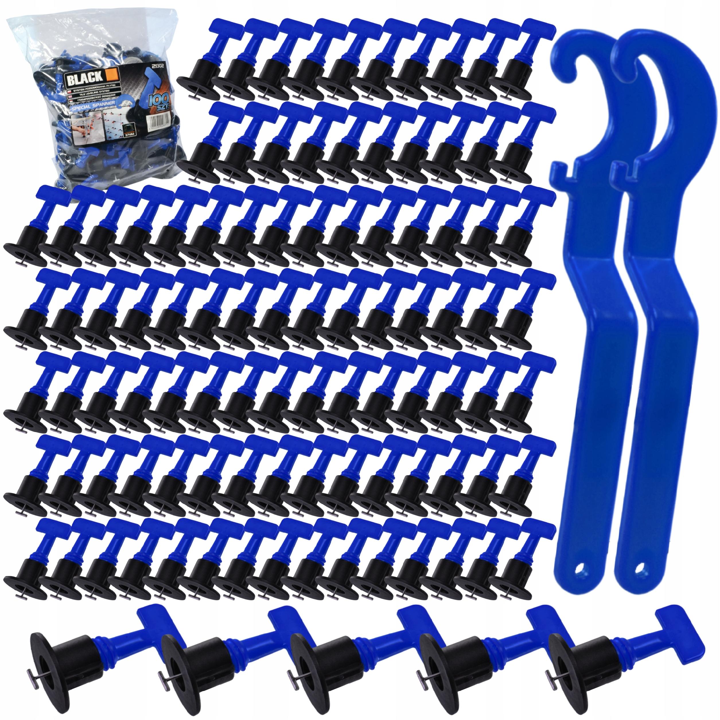 Tile Leveling System Wedges and Clips Holder, 100 pcs, Black