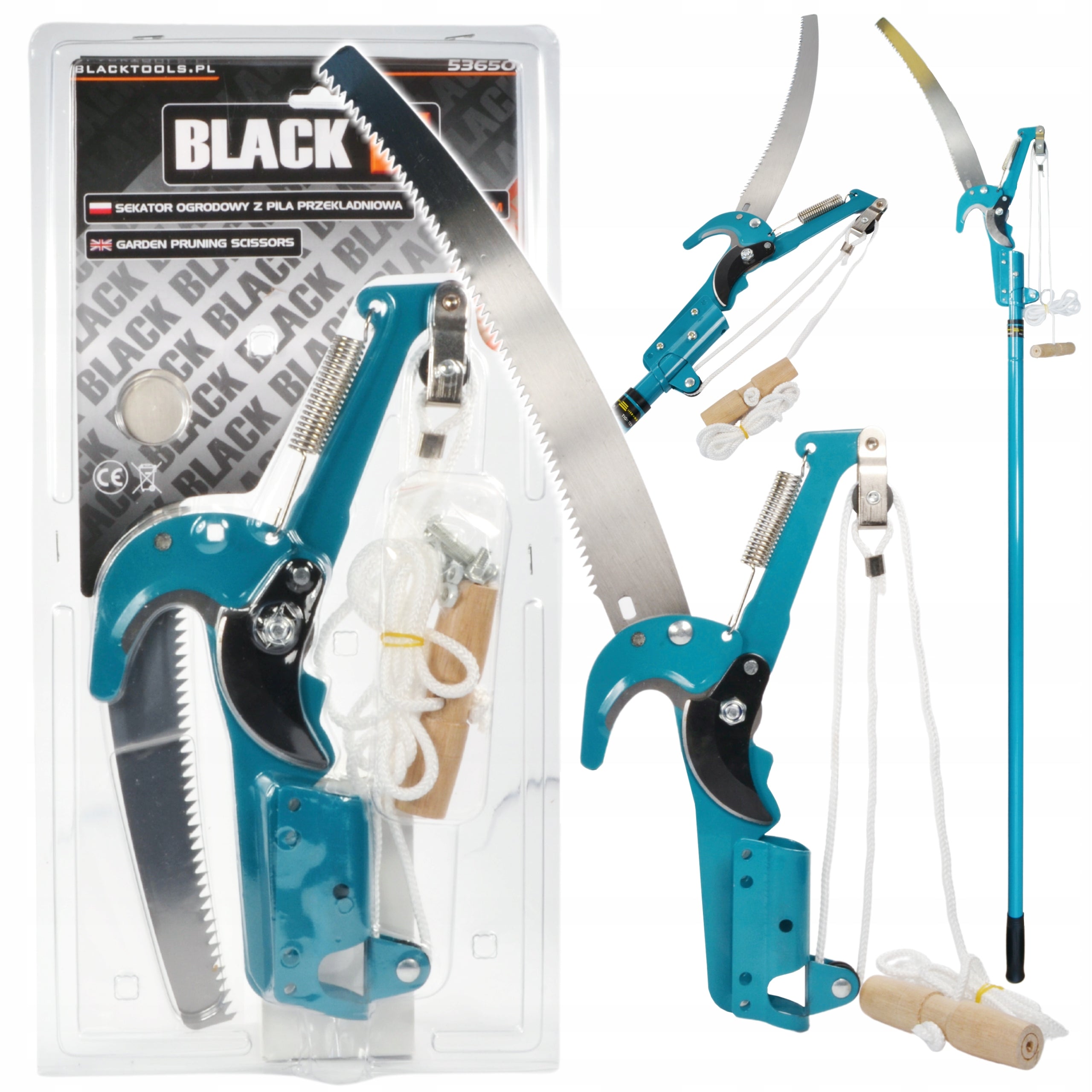 Telescopic Pole Pruner with 35cm Saw and Pole