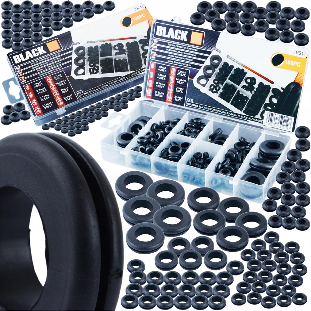180 Black kummist tihendite komplekt 6-24mm