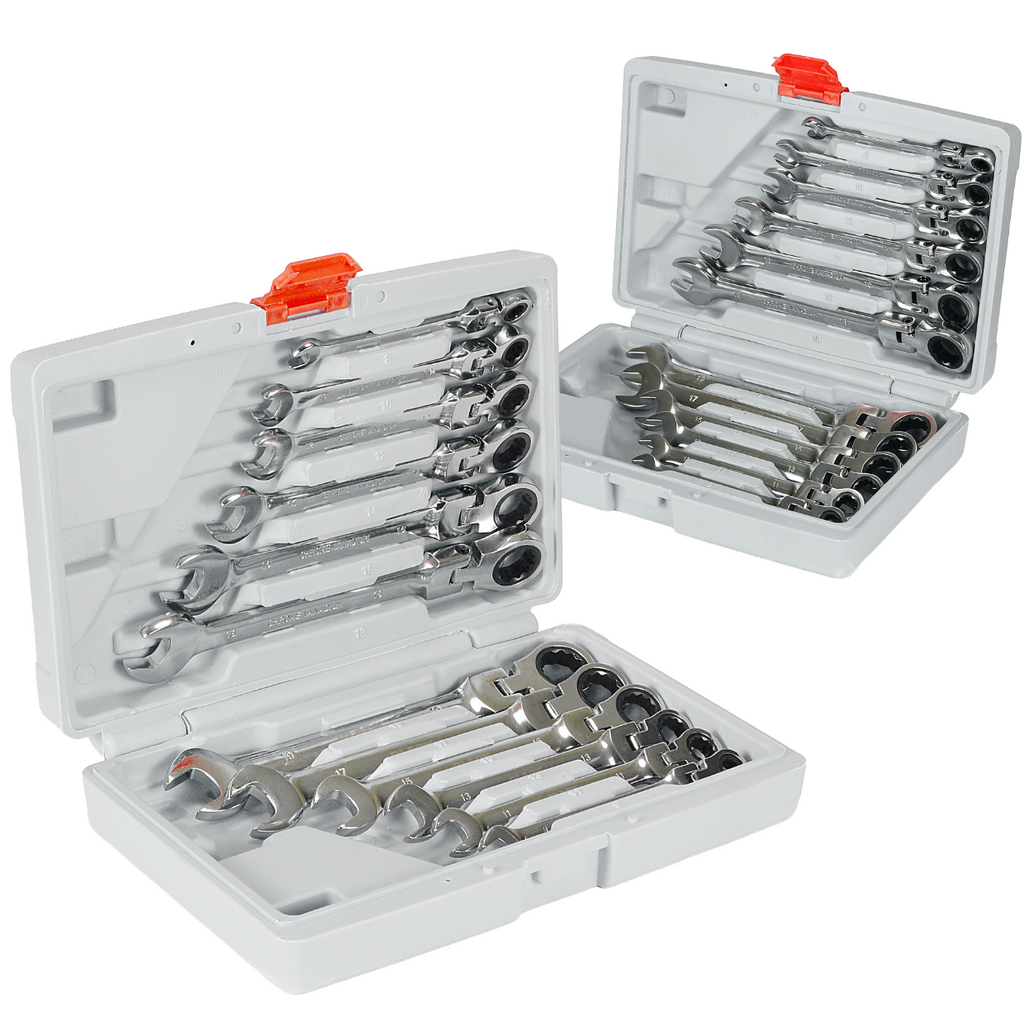 12-osaline rätsel-kombinatsioonvõtmete komplekt 8-19mm Black koos karbiga