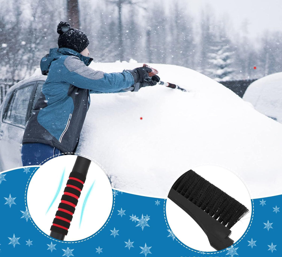 Large Snow Brush and Ice Scraper for Car Windows