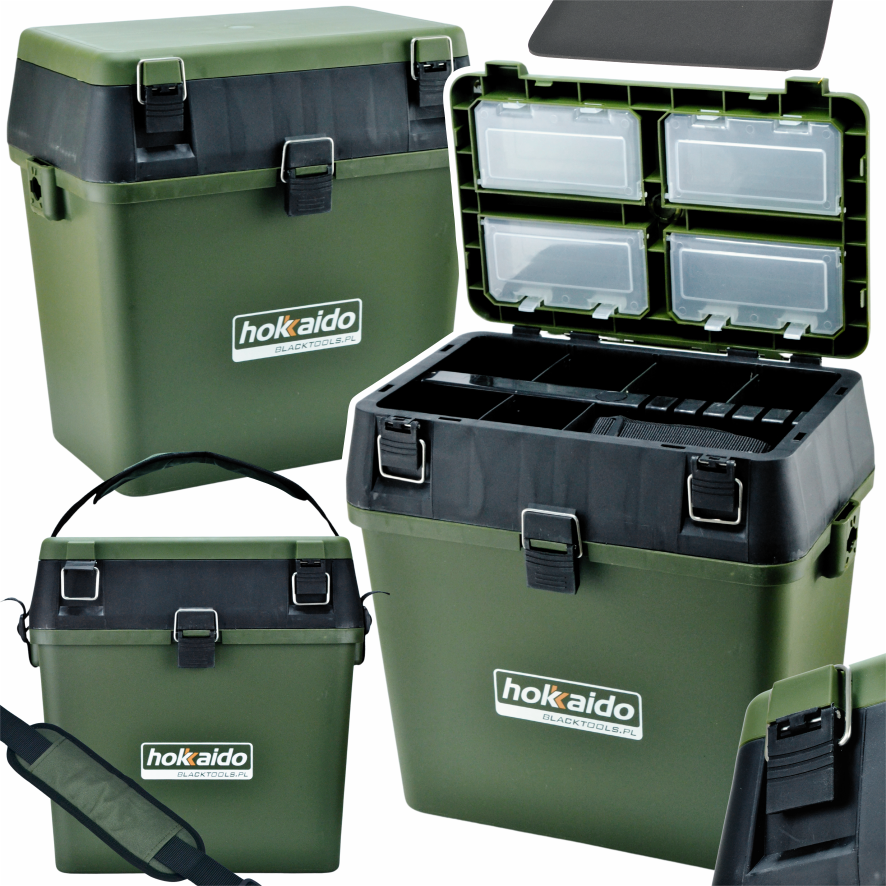 Hokkaido 3-in-1 Fishing Box with Seat Stool and Compartments
