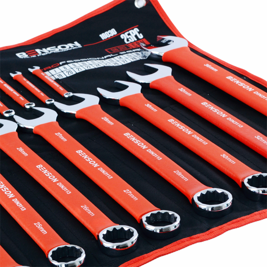 Benson by Black Large Set of 25 Complete Flat Rubber Wrenches 6-36mm