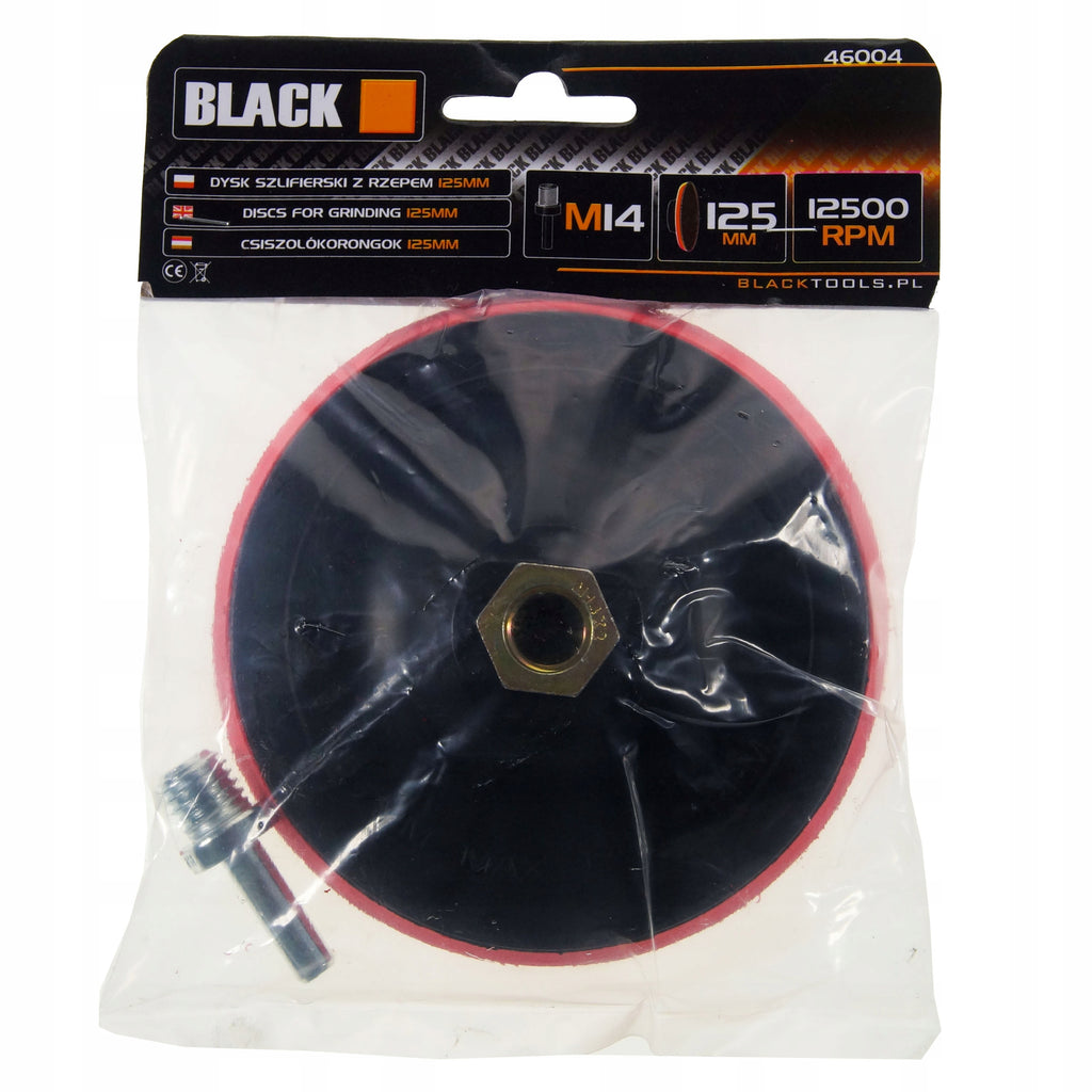 Eurodysk 125mm M14Z Drill Adapter Black Velcro Polish Pad