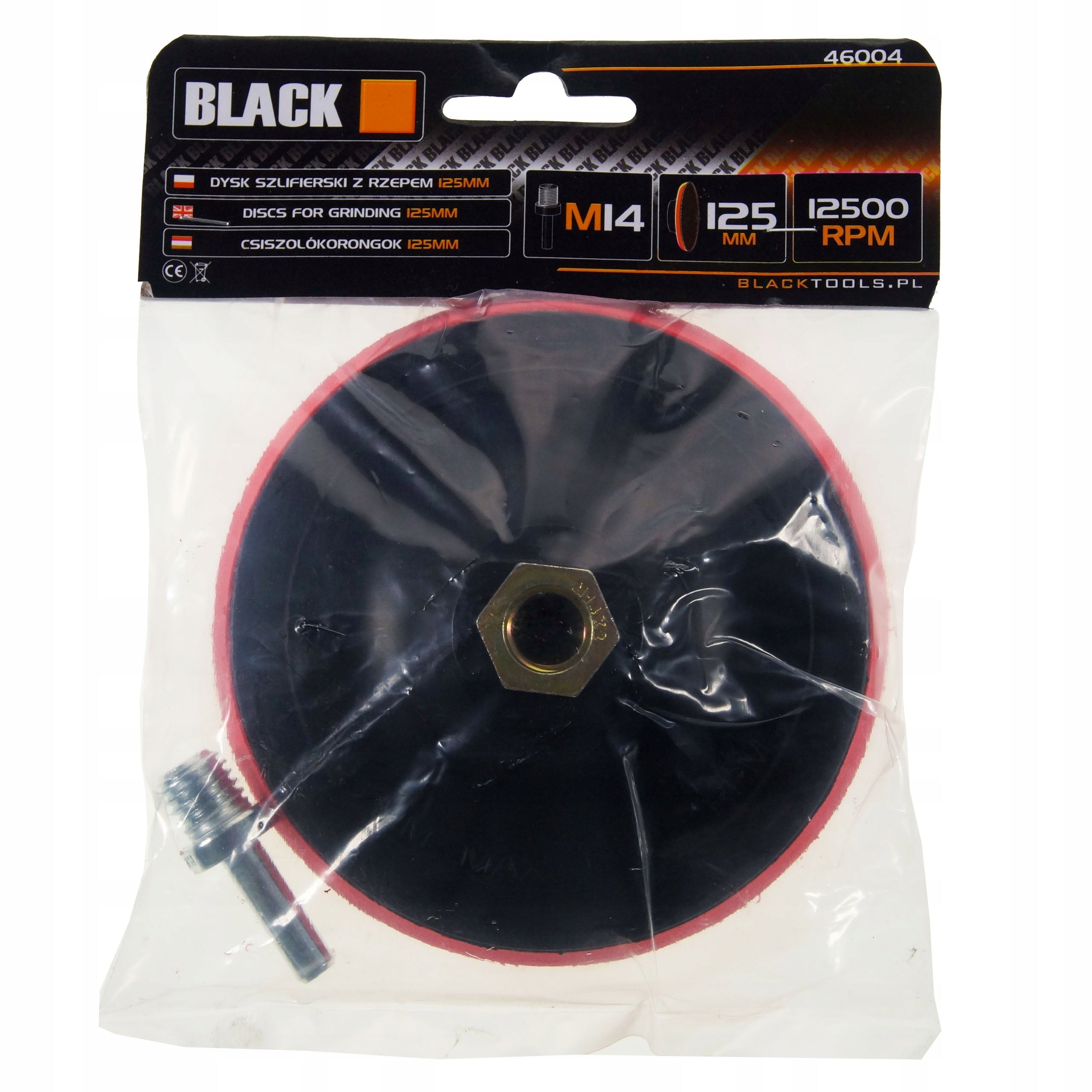 Eurodysk 125mm M14Z Drill Adapter Black Velcro Polish Pad