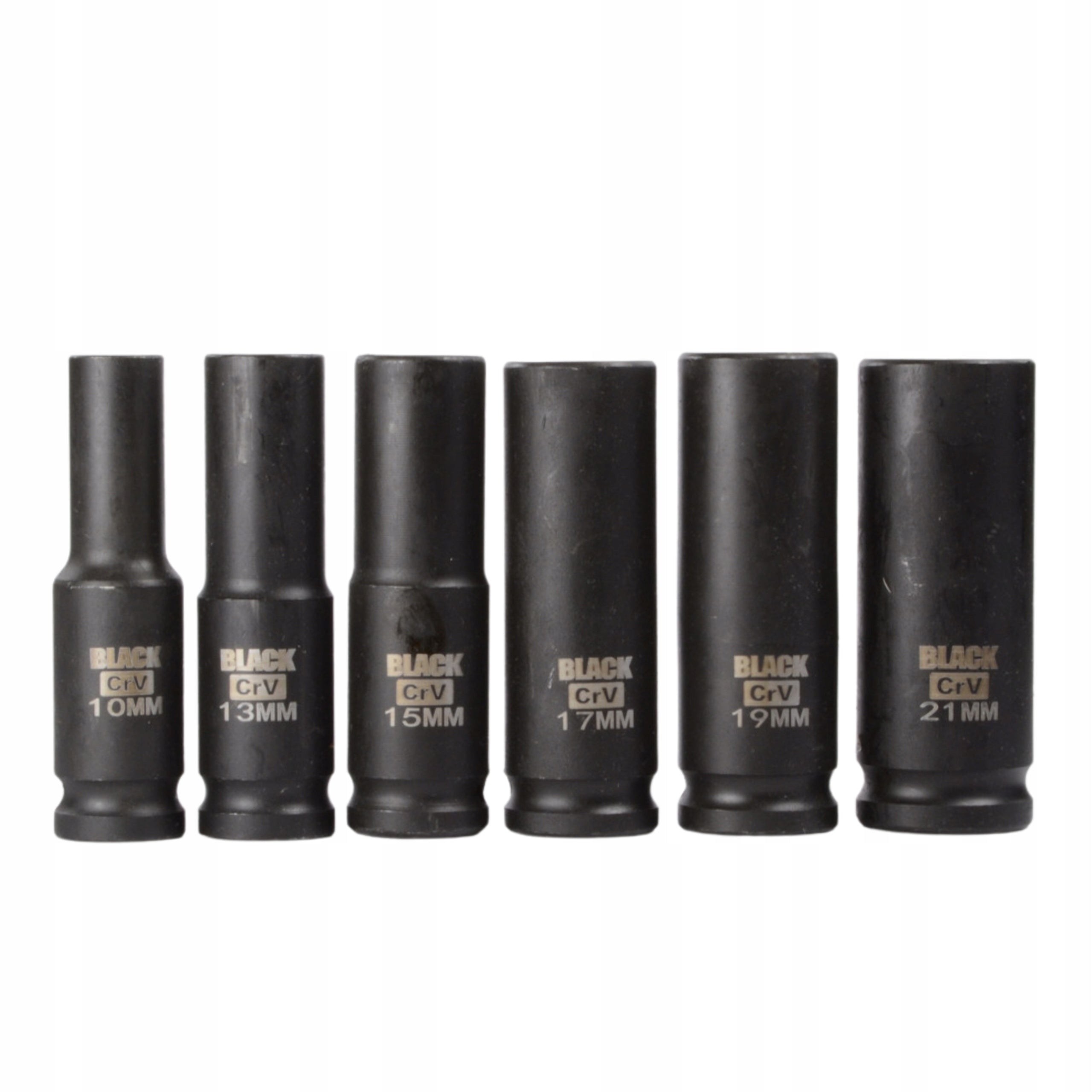 Professionaalne 1/2" löökpadrunite komplekt BLACK 10-21 mm 6 tk
