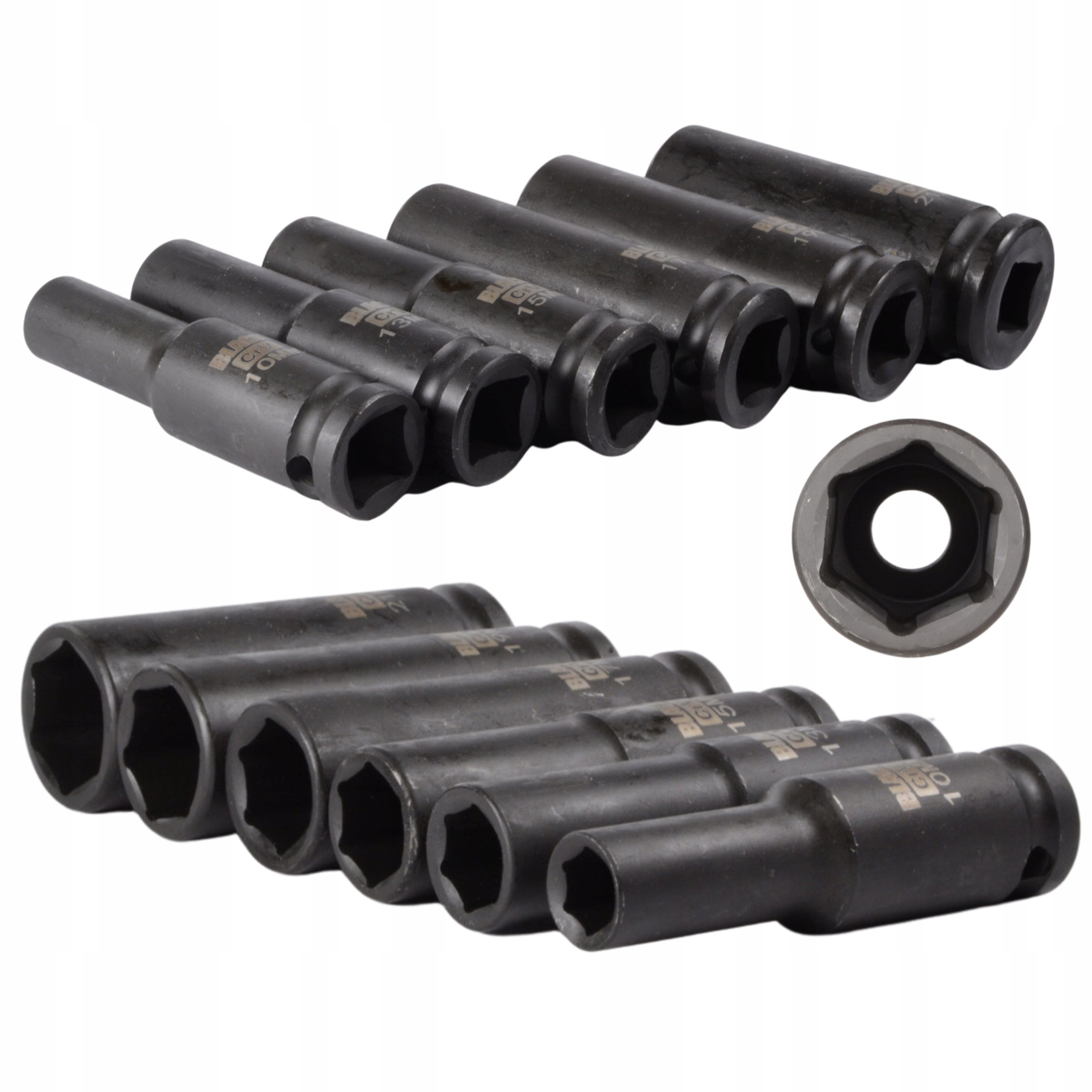Professionaalne 1/2" löökpadrunite komplekt BLACK 10-21 mm 6 tk