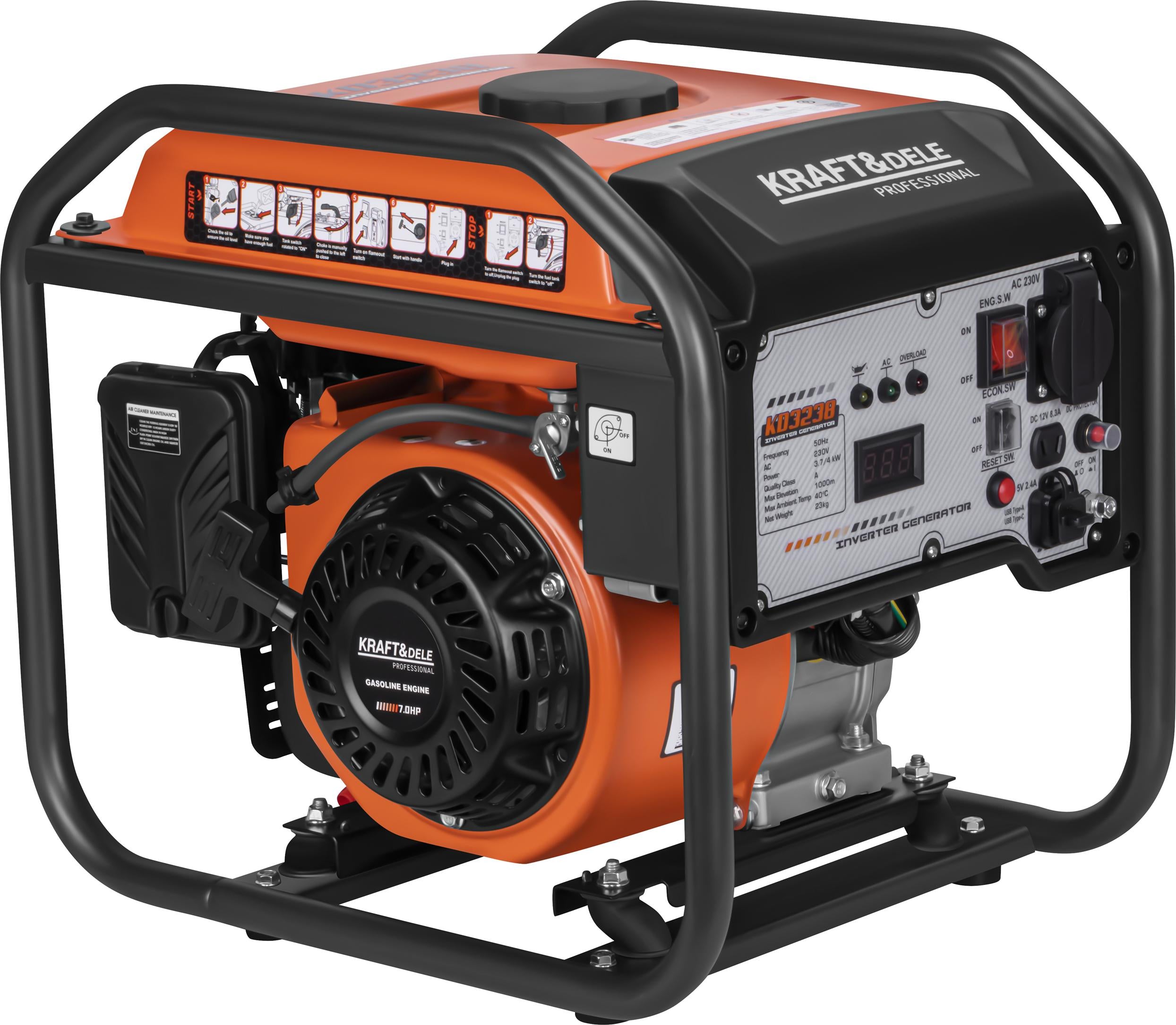 4kW Inverter Generator 110/120/230V KD3238