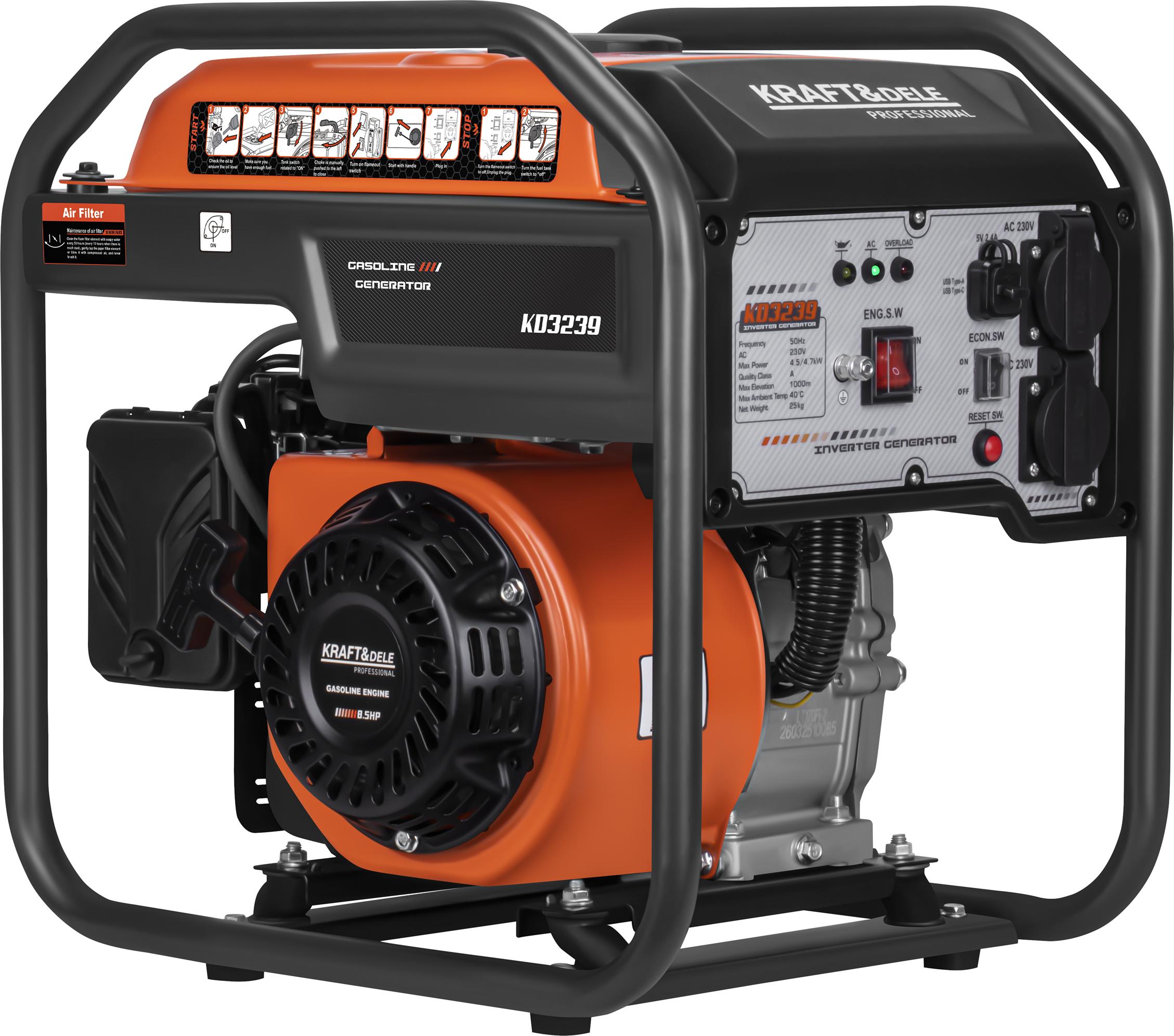 Inverter generator 4.7kW 110/120/230V KD3239