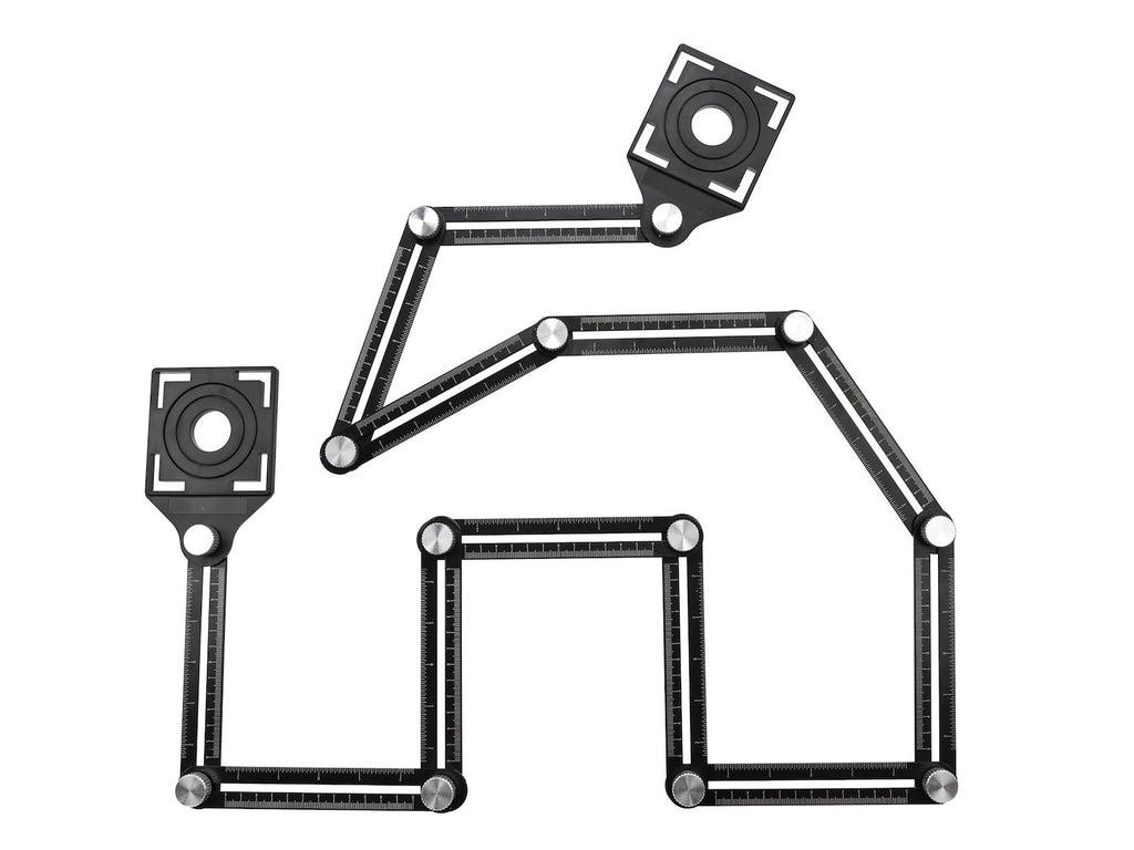 Twelve-fold ruler for plate holes