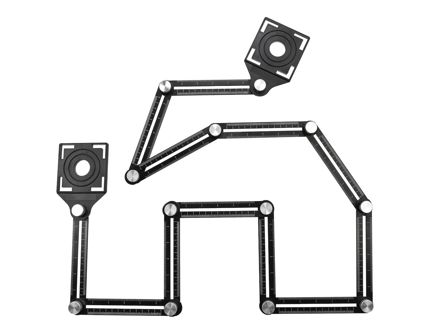 Twelve-fold ruler for plate holes