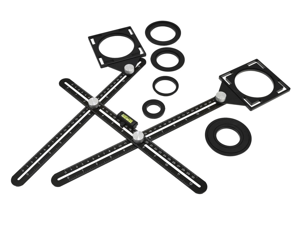Double-head folding ruler for plate holes
