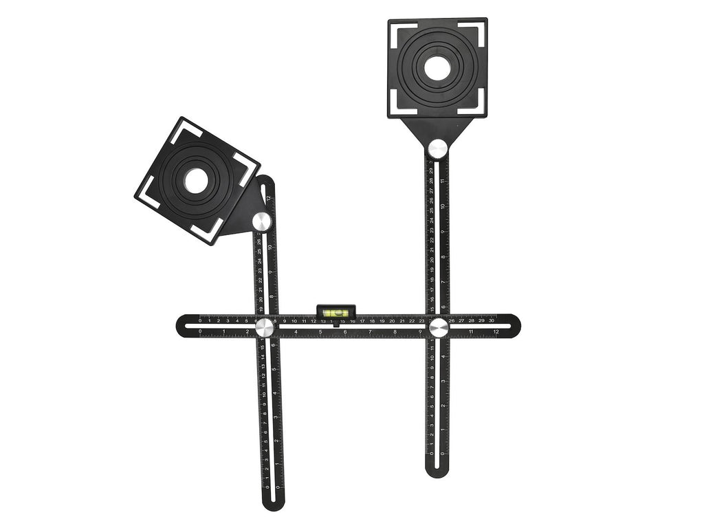Double-head folding ruler for plate holes