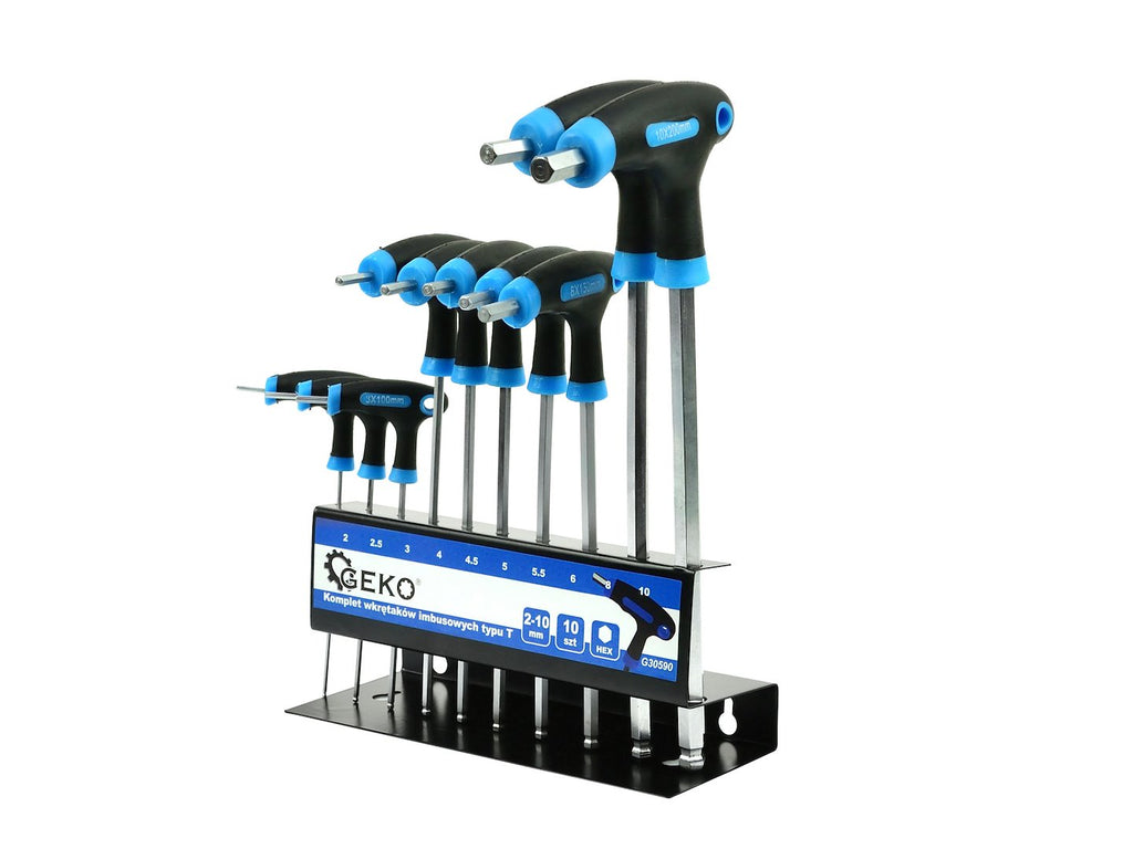 T-type 10 pcs set of hex screwdrivers 2-10 mm